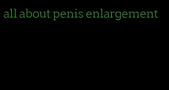 all about penis enlargement