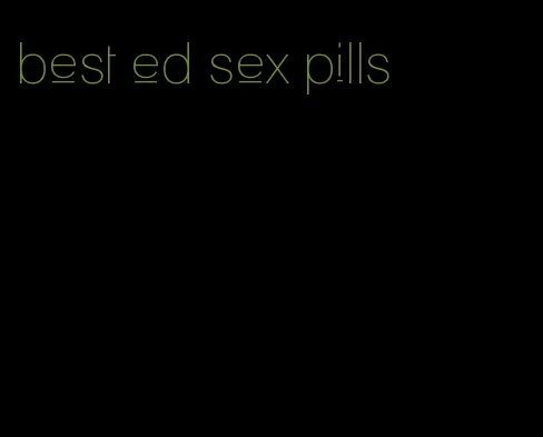 best ed sex pills