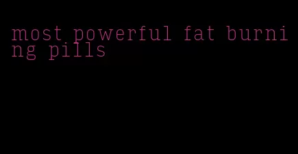 most powerful fat burning pills
