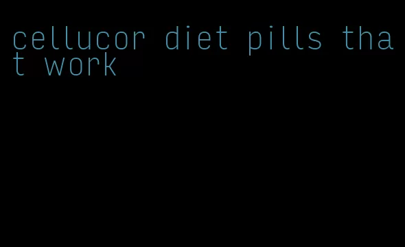 cellucor diet pills that work