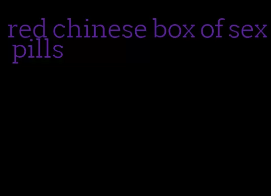 red chinese box of sex pills