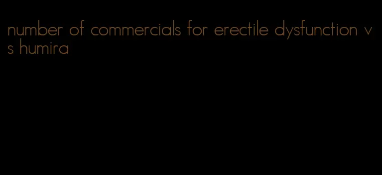 number of commercials for erectile dysfunction vs humira