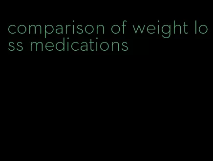 comparison of weight loss medications