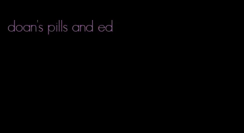 doan's pills and ed
