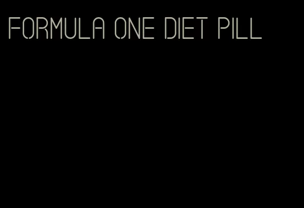 formula one diet pill