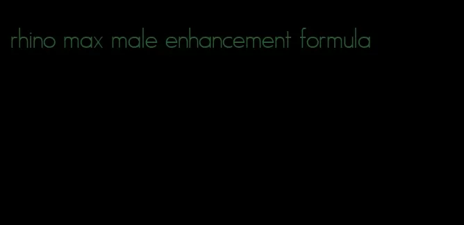 rhino max male enhancement formula