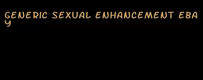 generic sexual enhancement ebay