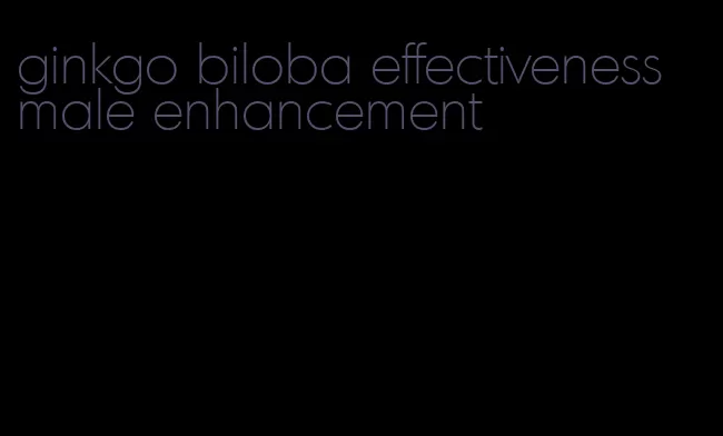 ginkgo biloba effectiveness male enhancement