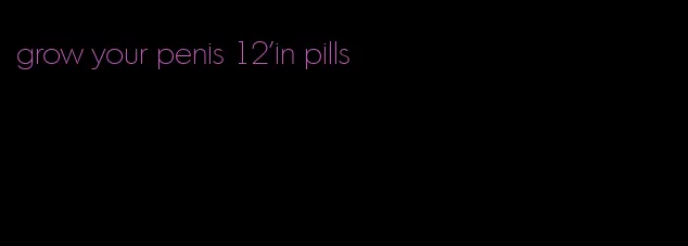 grow your penis 12'in pills