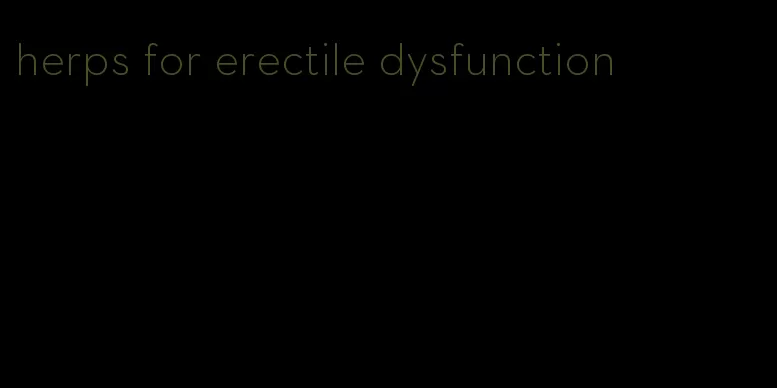 herps for erectile dysfunction