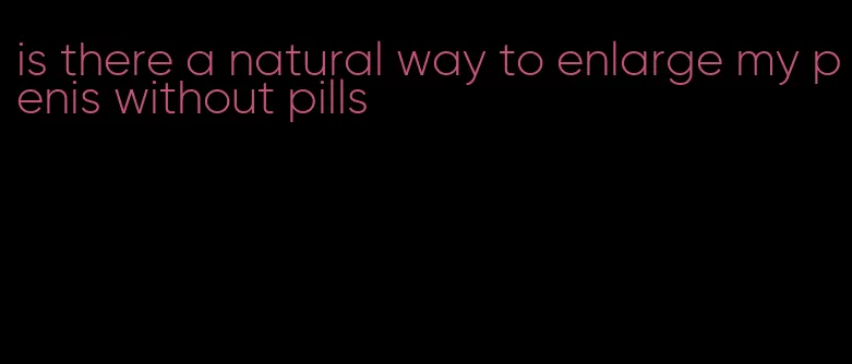 is there a natural way to enlarge my penis without pills