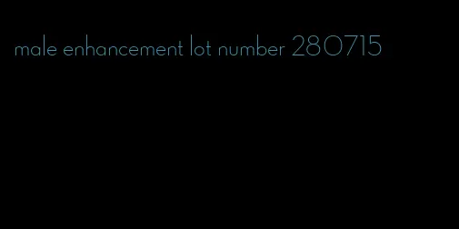 male enhancement lot number 280715