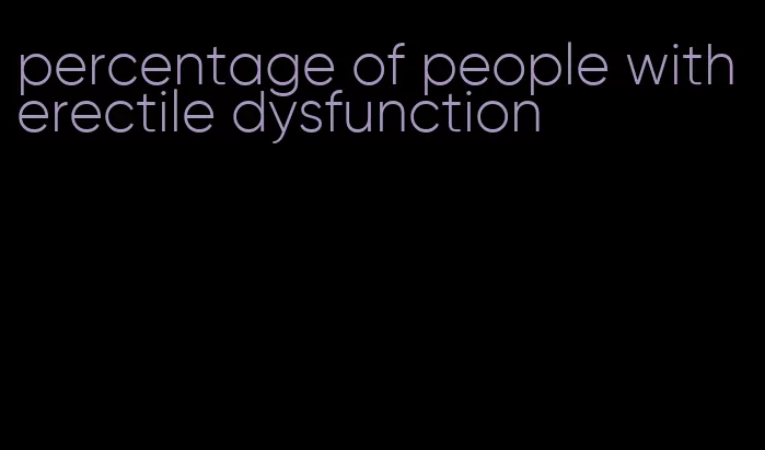 percentage of people with erectile dysfunction