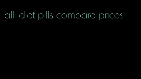 alli diet pills compare prices