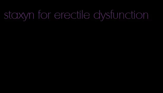 staxyn for erectile dysfunction