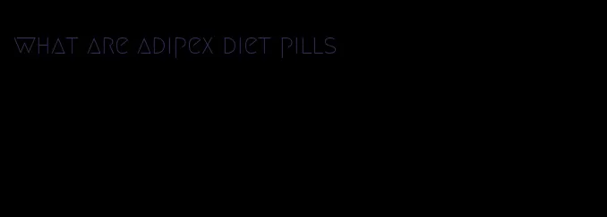 what are adipex diet pills