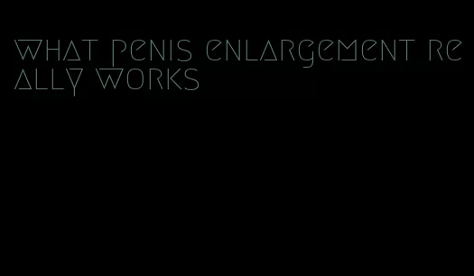 what penis enlargement really works